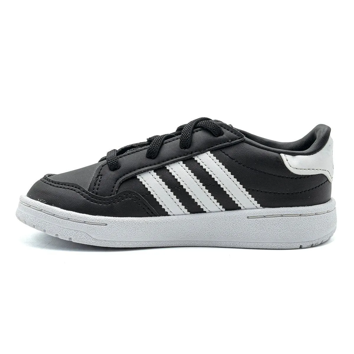 Adidas Original Team Court Sneakers Leather Black Colour For Kids