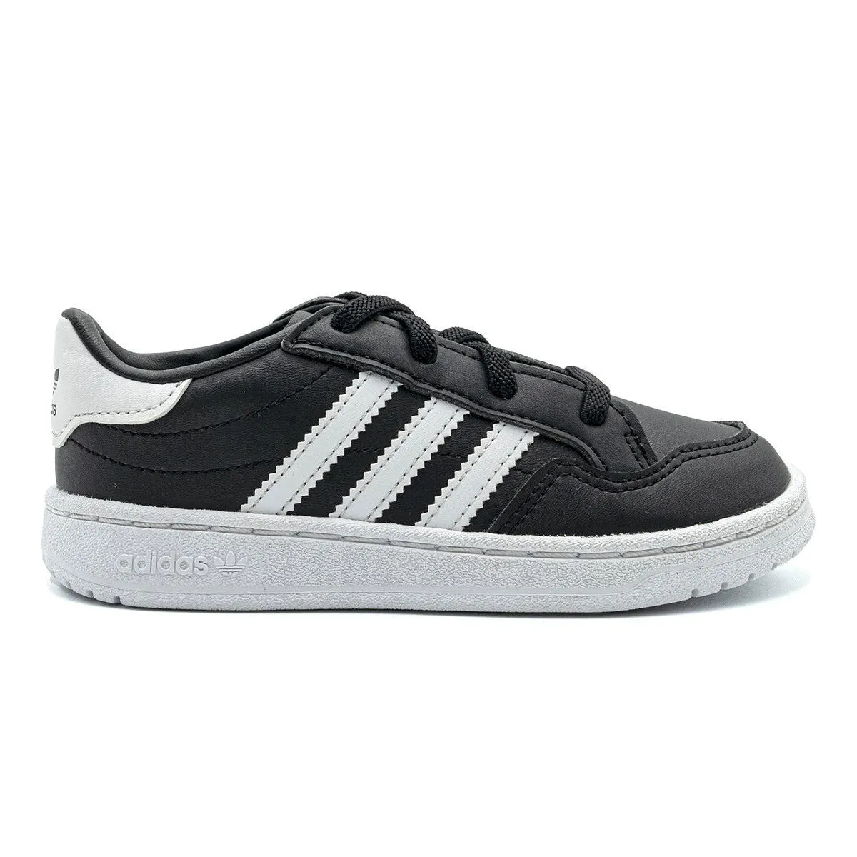Adidas Original Team Court Sneakers Leather Black Colour For Kids