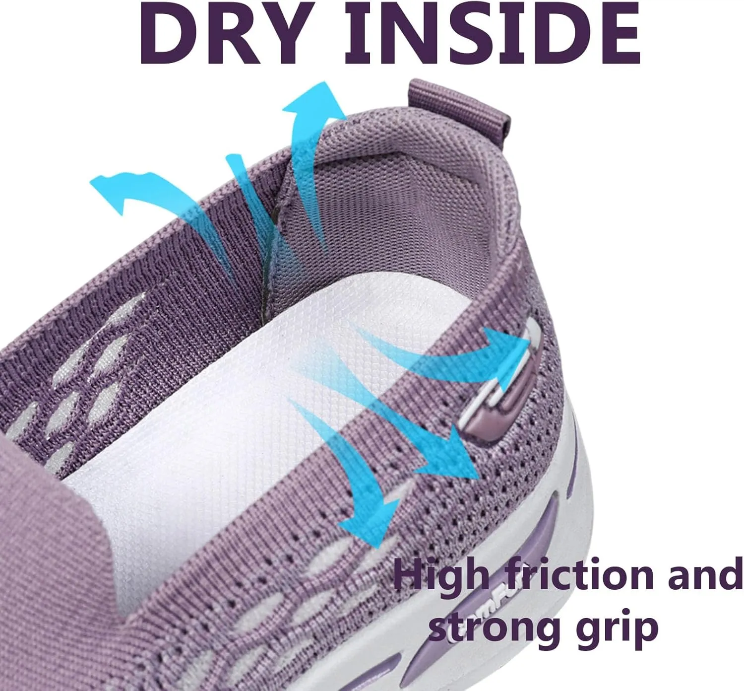 Buhelyc Women's Knitted Casual Walking Sneakers Mesh Sneakers Lightweight ＆ Breathable Slip On Casual Walking Shoes for Middle Aged ＆ Elderly People