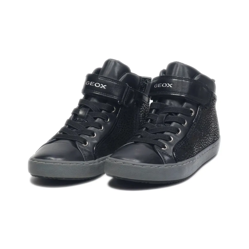 Geox Ankle Boots Leather Black Colour For Kids