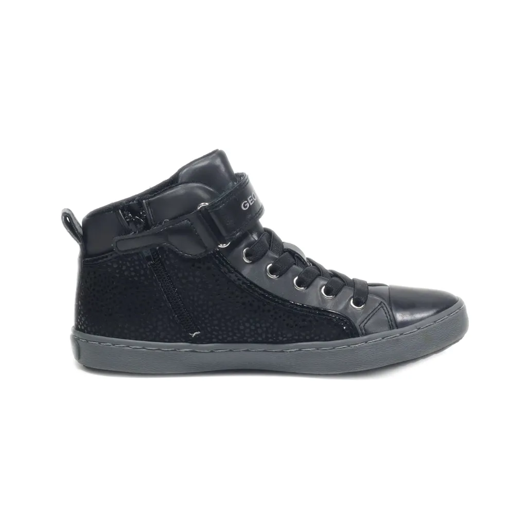 Geox Ankle Boots Leather Black Colour For Kids