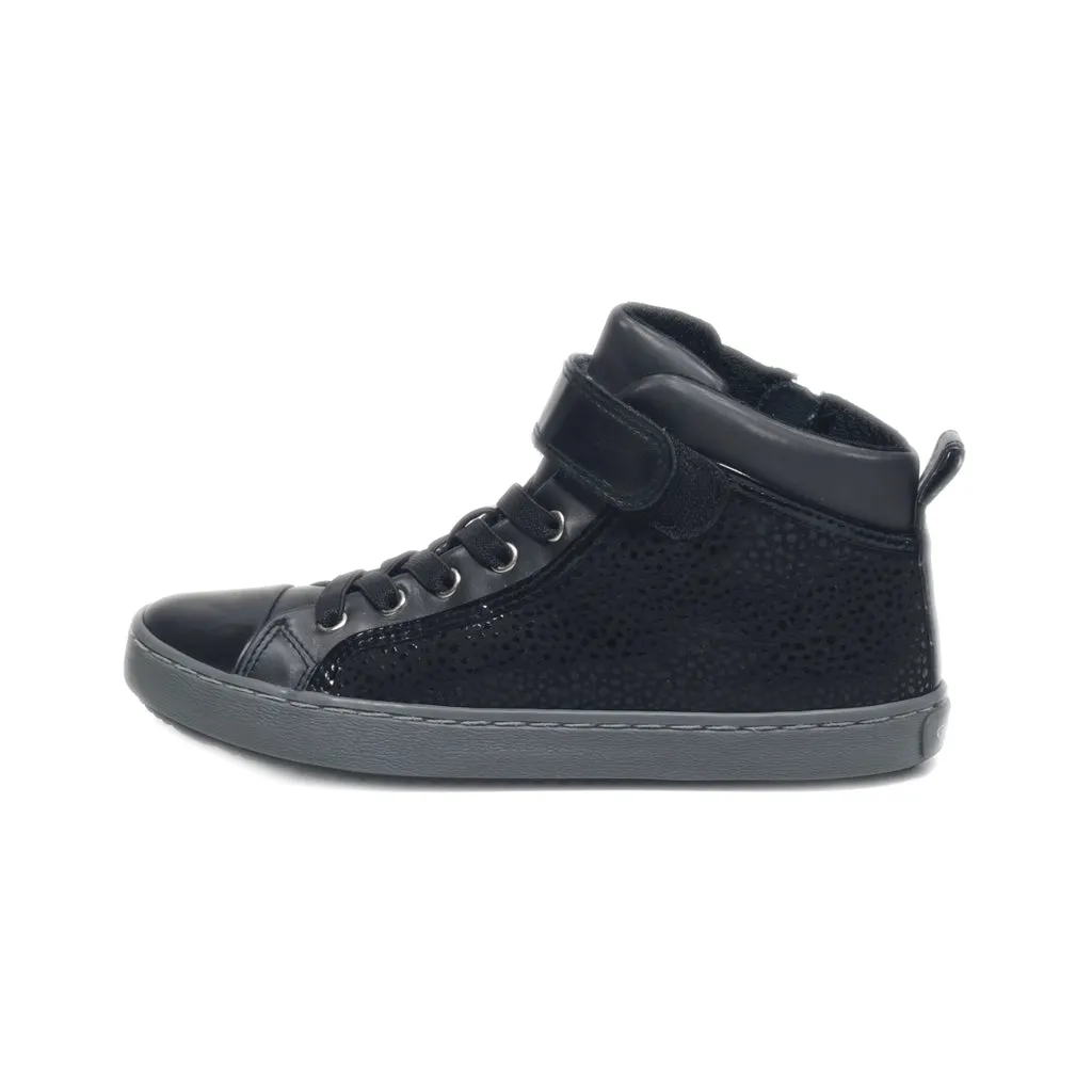 Geox Ankle Boots Leather Black Colour For Kids