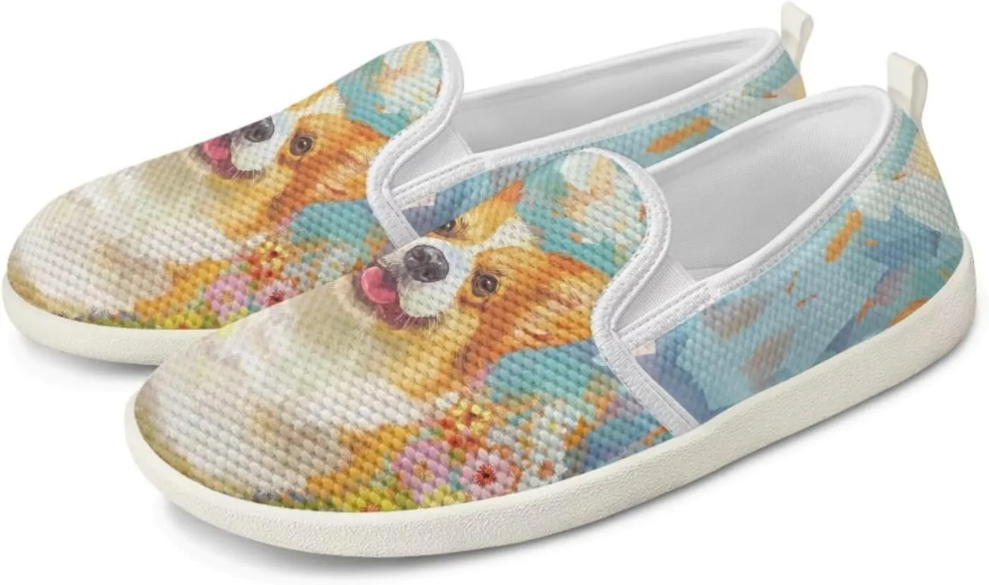 JoyLamoria Happy Puppy Family Walking Shoes Sneakers Unisex Arch Support Walking Shoe PlatformLoafers Cute Sport Shoes