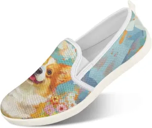 JoyLamoria Happy Puppy Family Walking Shoes Sneakers Unisex Arch Support Walking Shoe PlatformLoafers Cute Sport Shoes