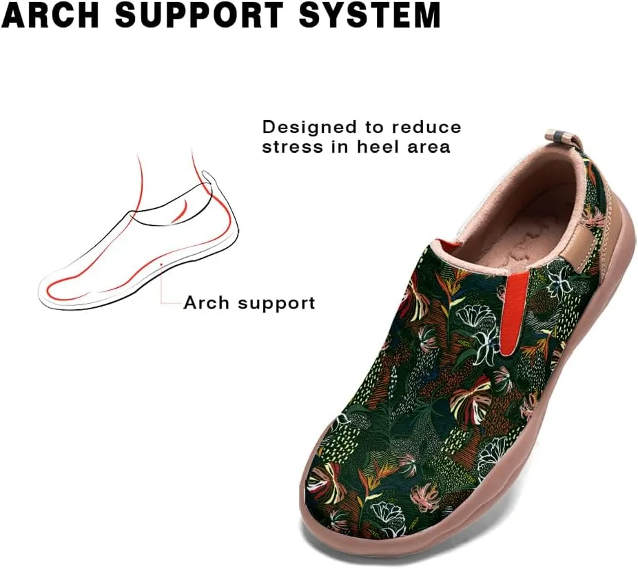 Kid's Slip-on Loafers Boys Girls Walking Shoes Fashion Casual Microfiber Leather Sneakers Patchwork Floral Plants Painted Travel Shoes