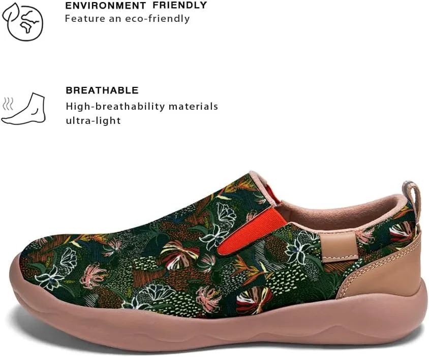 Kid's Slip-on Loafers Boys Girls Walking Shoes Fashion Casual Microfiber Leather Sneakers Patchwork Floral Plants Painted Travel Shoes