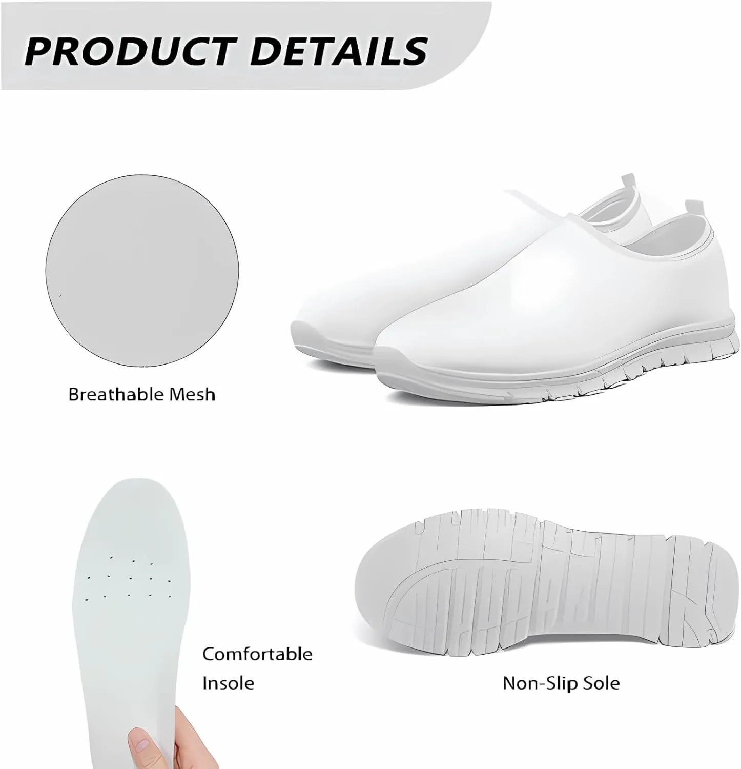 Lady Wide Width Shoes Comfortable Shoes for Women Casual