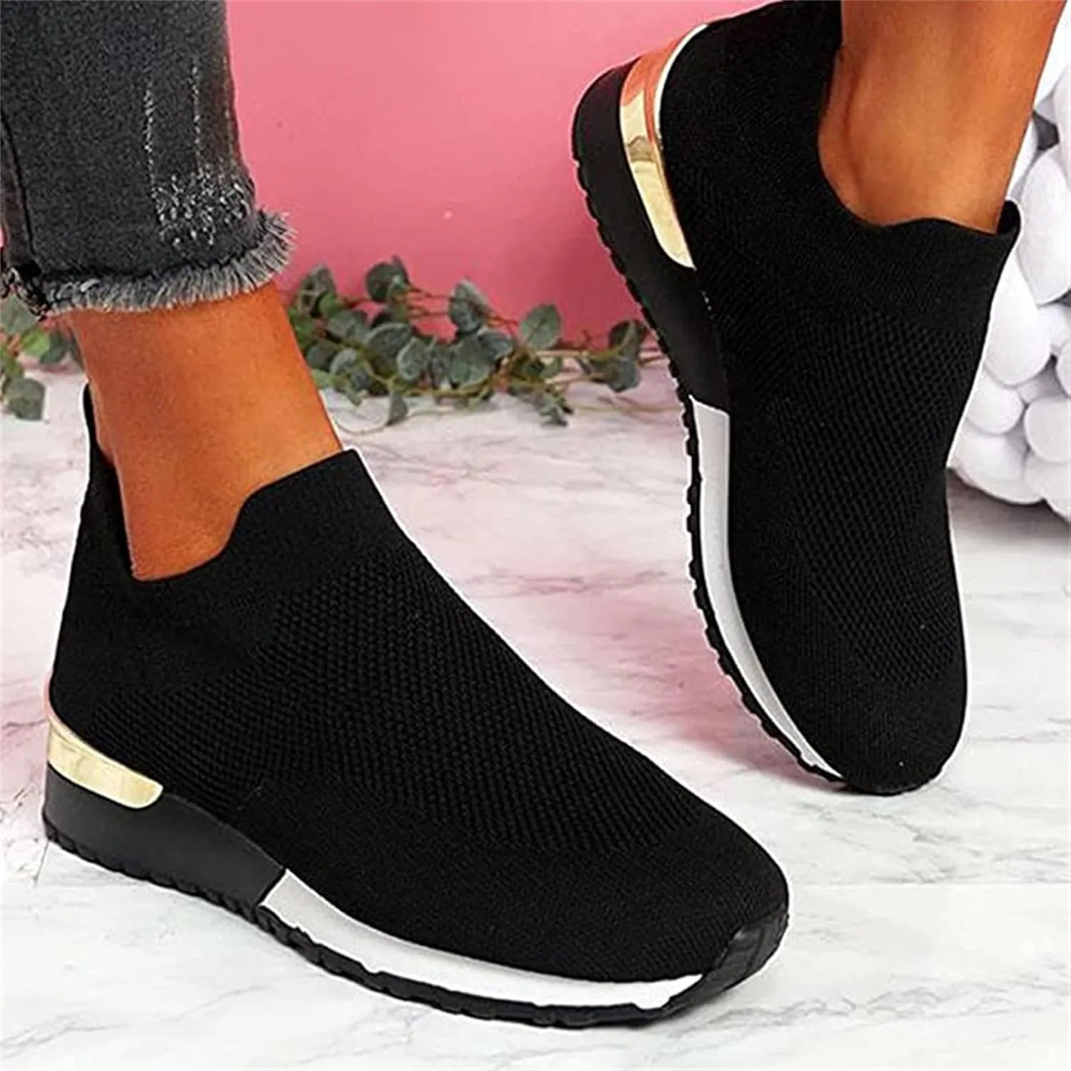 Lausiuoe Sneakers For Women Walking Shoes Comfortable Running Shoes Fashion Tennis Athletic Walking Gym Sports Sneakers