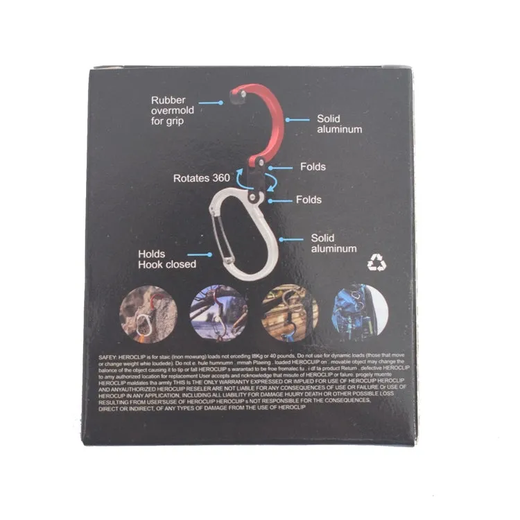 Multifunctional Carabiner Aluminum Alloy D-Type Outdoor Products Quick-Hanging Buckle(Black)