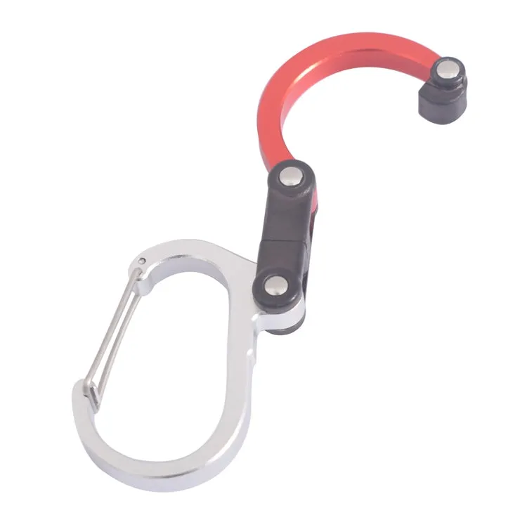 Multifunctional Carabiner Aluminum Alloy D-Type Outdoor Products Quick-Hanging Buckle(Black)