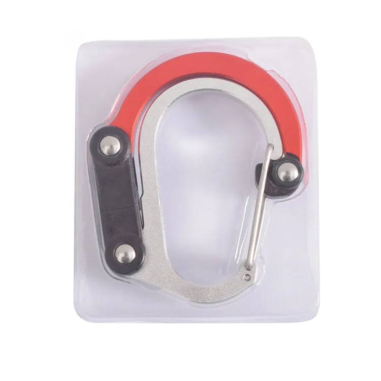 Multifunctional Carabiner Aluminum Alloy D-Type Outdoor Products Quick-Hanging Buckle(Black)