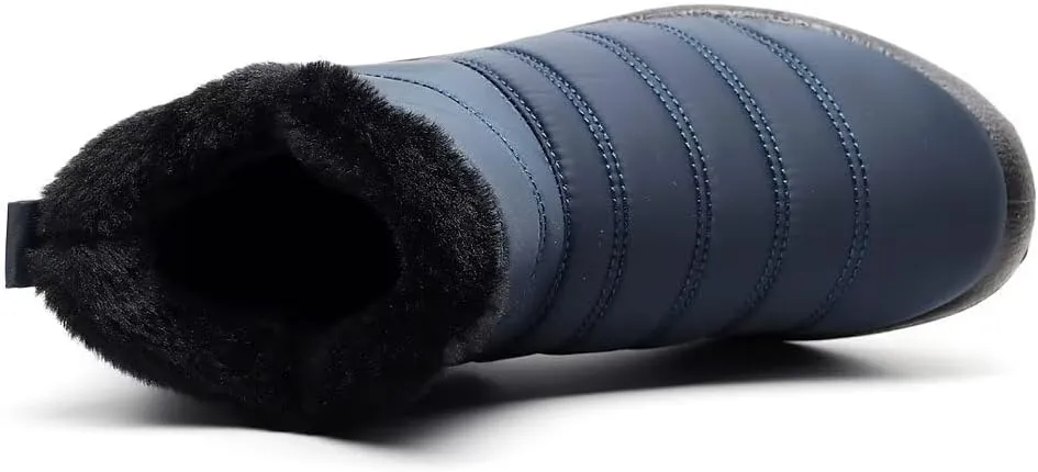 Stunner Women Winter Snow Boots Warm Fur Lined Ankle Boot Outdoor Slip On Waterproof Hiking Winter Shoes