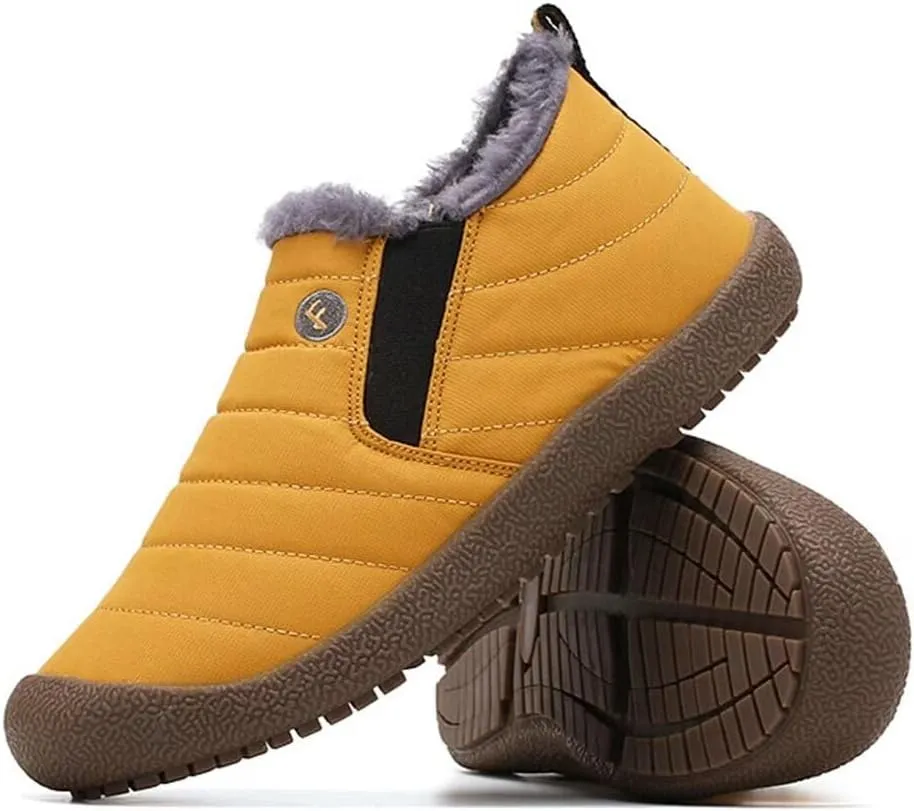 Stunner Women Winter Snow Boots Warm Fur Lined Ankle Boot Outdoor Slip On Waterproof Hiking Winter Shoes
