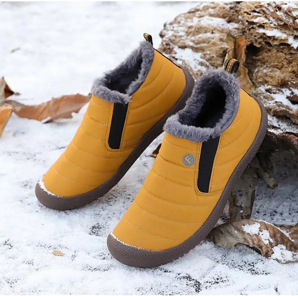 Stunner Women Winter Snow Boots Warm Fur Lined Ankle Boot Outdoor Slip On Waterproof Hiking Winter Shoes