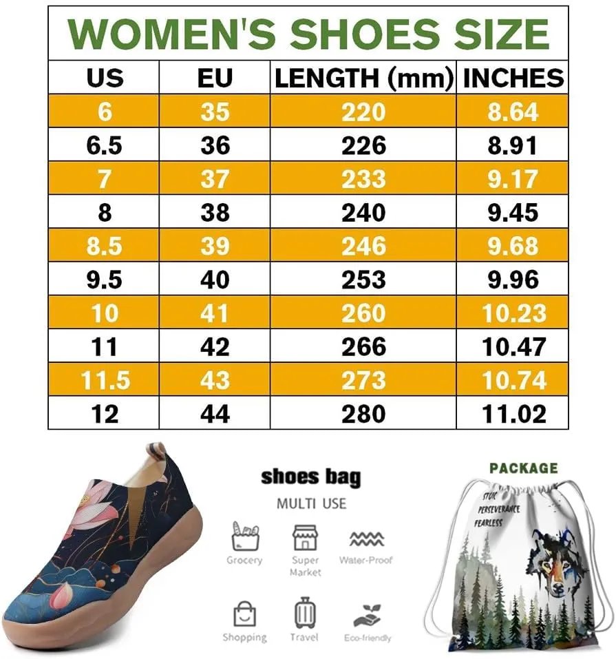 Women's Art Travel Shoes Slip-on Loafers Comfortable, Light and Fashionable Sneakers