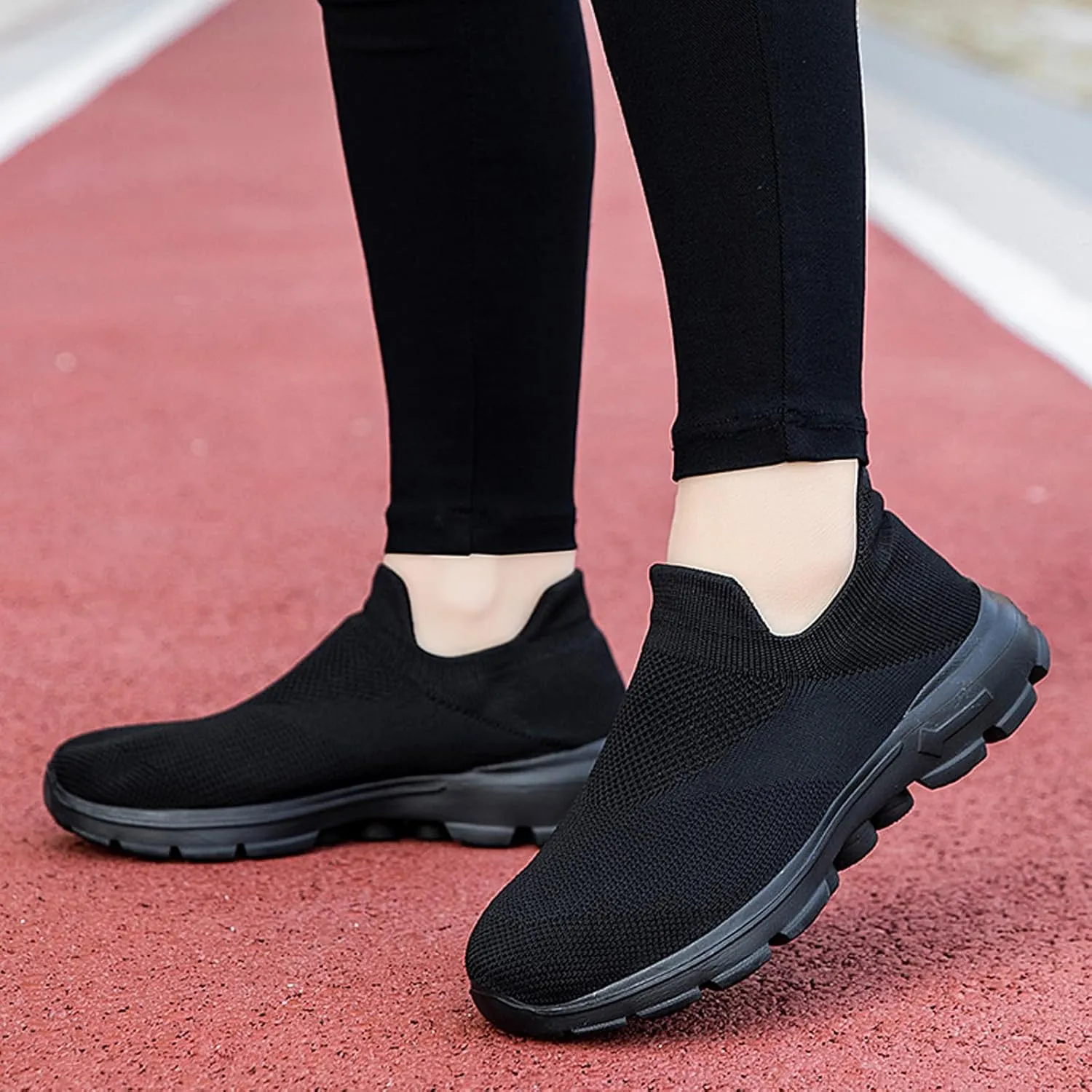 Women's Mesh Slip-On Sock Orthopedic Sneakers Casual Lightweight Breathable Walking Shoes Comfortable Fashionable Soft Sole Loafers